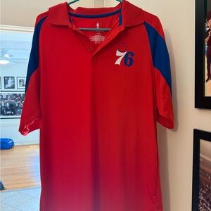 Fanatics Red Polo with Blue Accents